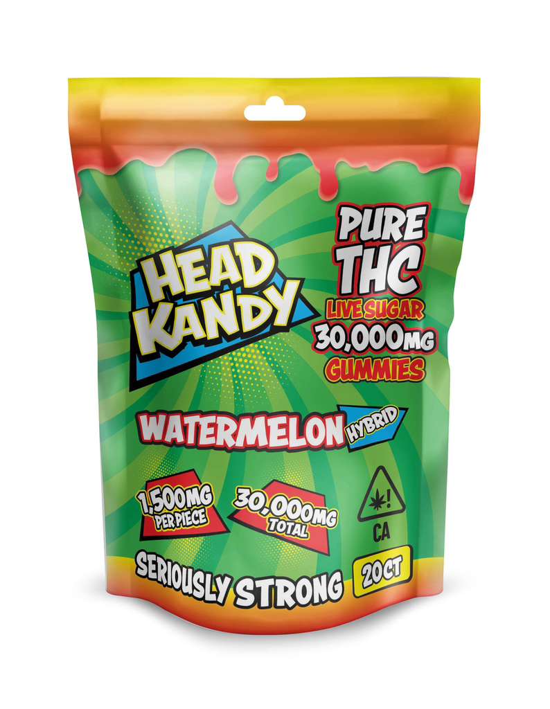 Head Kandy Watermelon Hybrid THC Gummies - 30,000mg
